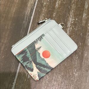Sleek mint green Card Holder with ID Window